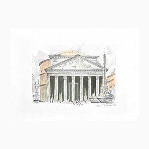 Blick auf das Pantheon, Original Zeichnung, 1995