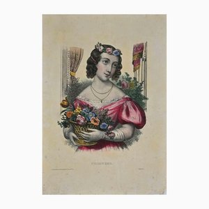 Le Printemps, Original Lithograph, 19th-Century