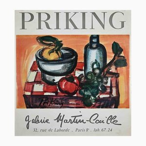 Póster de exposición Priking vintage, finales del siglo XX