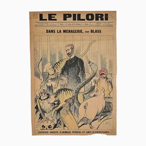 Lithographie Originale Le Pilori, Dans La Ménagerie, 1888