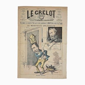 Le Grelot, Le Grelot, Le Manifeste Orléaniste, Lithographie Originale, 1887