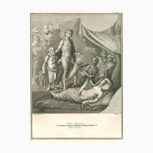 Carlo Nolli, The Reverence of Sleeping Afrodite, Grabado original, siglo XVIII