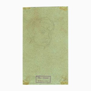 Luigi Galli, The Portrait, Original Drawing, 19th-Century