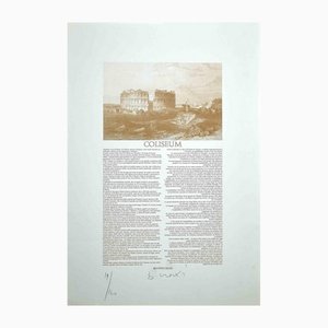 Bettino Craxi, Coliseum, Original Lithograph and Offset, 1970s