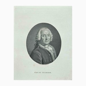 John Hall, Portrait of Count Stadion, Original Etching, 1810