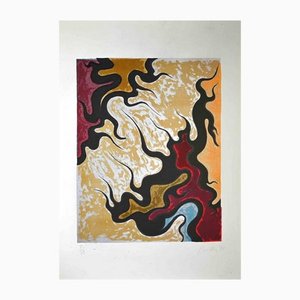 Luigi Boille, Composition, Original Screen Print, 1971