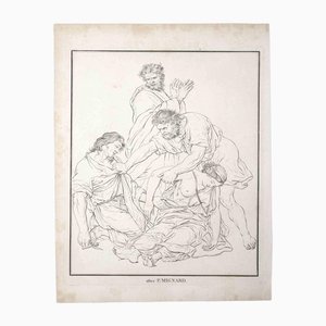 Acquaforte originale di Thomas Holloway, The Surviving, 1810