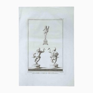 Giacomo Casanova, Phallus Fascinum in Ancient Roman Religion, Etching, 1700s
