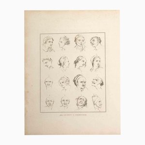 Thomas Holloway, Portrait of Men and Women, Original Radierung, 1810