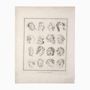 Thomas Holloway, Portrait of Men and Women, Original Radierung, 1810