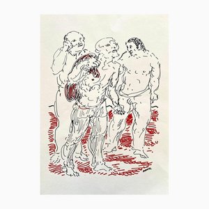 Aligi Sassu, Figuras, Litografía, 1953