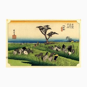 After Utagawa Hiroshige, Chiryu Station, Original Woodcut, 1920s