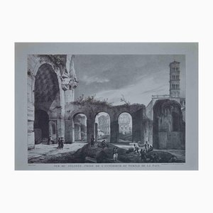 G. Engelmann, Roman Temples, Offset Print, Early 20th-Century