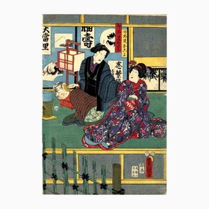 Utagawa Kunisada, Yakushae, Woodcut Print, 1856