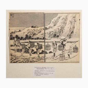 Katsushika Hokusai, Landscape from Fugaku Hyakkei, Original Woodcut Print by Katsushika Hokusai, 1878