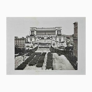 Rome, Célébrations sur la Piazza Venezia, Photo Vintage, 1890s