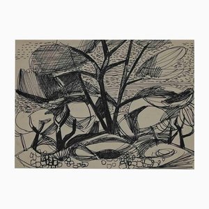 Plants by the Sea, Original Drawing, 1950s