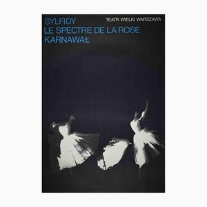 Poster Sylfidy Le Spectre De La Rose Karnawal vintage, 1974