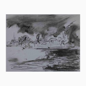 Sky and Sea, Original Drawing, Mid 20th-Century