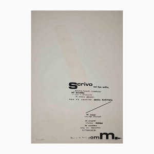 Ennio Pouchard, Visual Poem, Original Screen Print, 1970