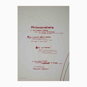 Ennio Pouchard, Poème Visuel, Sérigraphie Originale, 1970