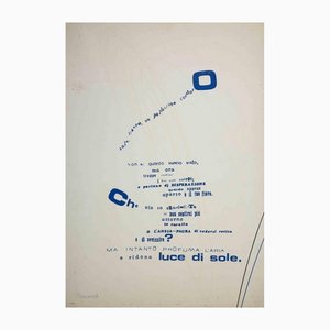 Ennio Pouchard, Visual Poem, Original Screen Print, 1970