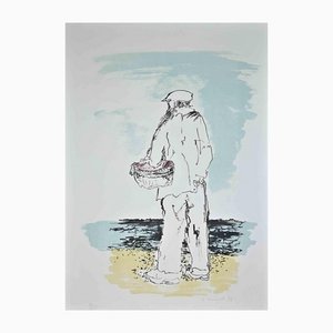 Giovanni Omiccioli, Le Pêcheur, 1975, Lithographie