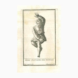 Vincenzo Campana, L'Homme à la Main Levée, 18ème Siècle, Gravure à l'Eau-Forte