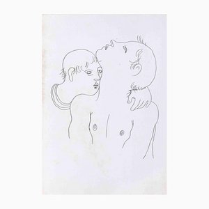 Jean Cocteau, Brotherhood, Lithograph, Mid,20th-Century