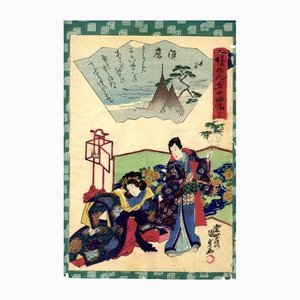Utagawa Kunisada, Suma, 1864, Woodcut Print