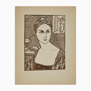 Mario Vellani Marchi, Portrait, Gravure sur Bois, 1925