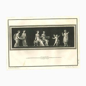 R. Pozzi, N. Vanni, Ancient Roman Fresco, Original Etching, 18th-Century