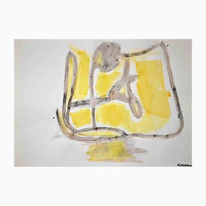 Giorgio Lo Fermo, Abstract Composition, Original Tempera and Watercolor, 2021