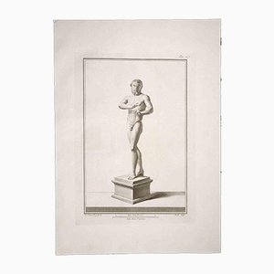 Carlo Nolli, Ancient Roman Statue, Original Etching, 18th-Century