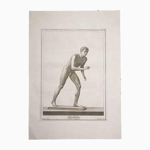 Nicola Fiorillo, Ancient Roman Statues, Original Etching, 18th-Century