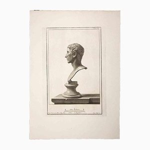 Carlo Nolli, Ancient Roman Bust, Original Etching, 18th-Century