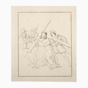 Thomas Holloway, Carrying the Cross, Original Etching, 1810