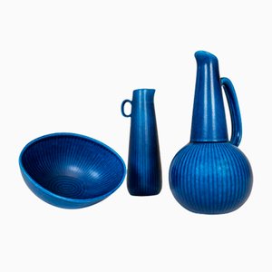 Vases et Bol Ritzi Mid-Century par Gunnar Nylund pour Rörstrand, Set de 3