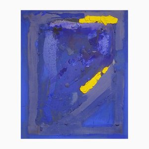 Jean-Roch Focant, Consistances Bleues, 2000, Pigments, Sable Colle & Acrylique sur Bois