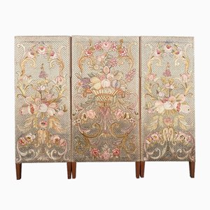 Antique Screen with Silk Embroidery