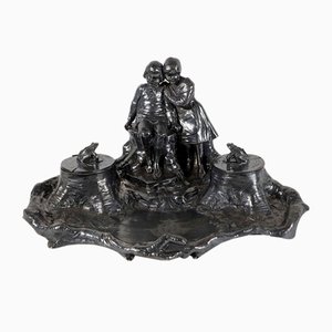Art Nouveau Inkwell in Pewter, 1900