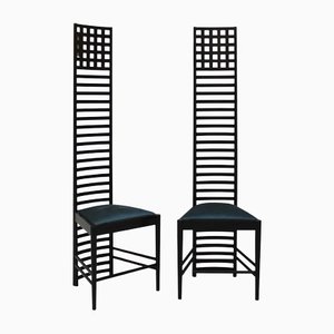 Mid-Century Italian Ash Side Chairs by Charles Rennie Mackintosh, Set of 2