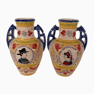 Vases from Henriot Quimper, Early 20th Century, Set of 2