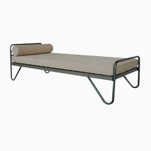 Mid-Century Modern Daybed in Tubular Steel Attributed to Jacques Hitier, France, 1950s