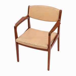 Danish Modern Teak & Leather Armchair by Erik Buck for Ørum Møbelfabrik