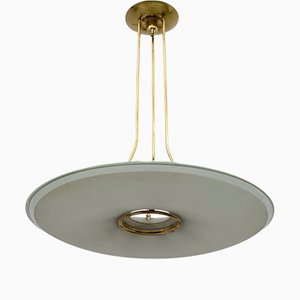 Italian Mid-Century Modern Ceiling Lamp by Max Ingrand for Fontana Arte, 1950s