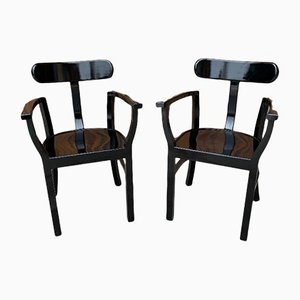 Set of Art Deco Chairs by Lajos Kozma for Woodworking RT, 1920s