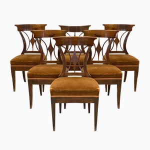 19th Century Walnut Chairs, Set of 6