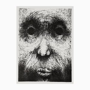 Gérard Eppelé, La Grande Face, 1971, Lithographie auf Arches Papier