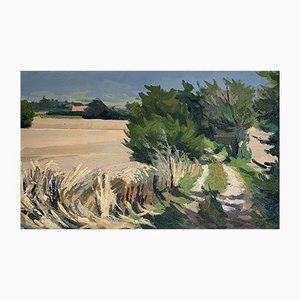 Aymar, Chemin de Breux, 1973, Oil on Canvas, Framed